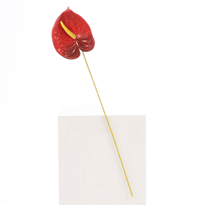 Artificial Anthurium Stem - Burgundy
