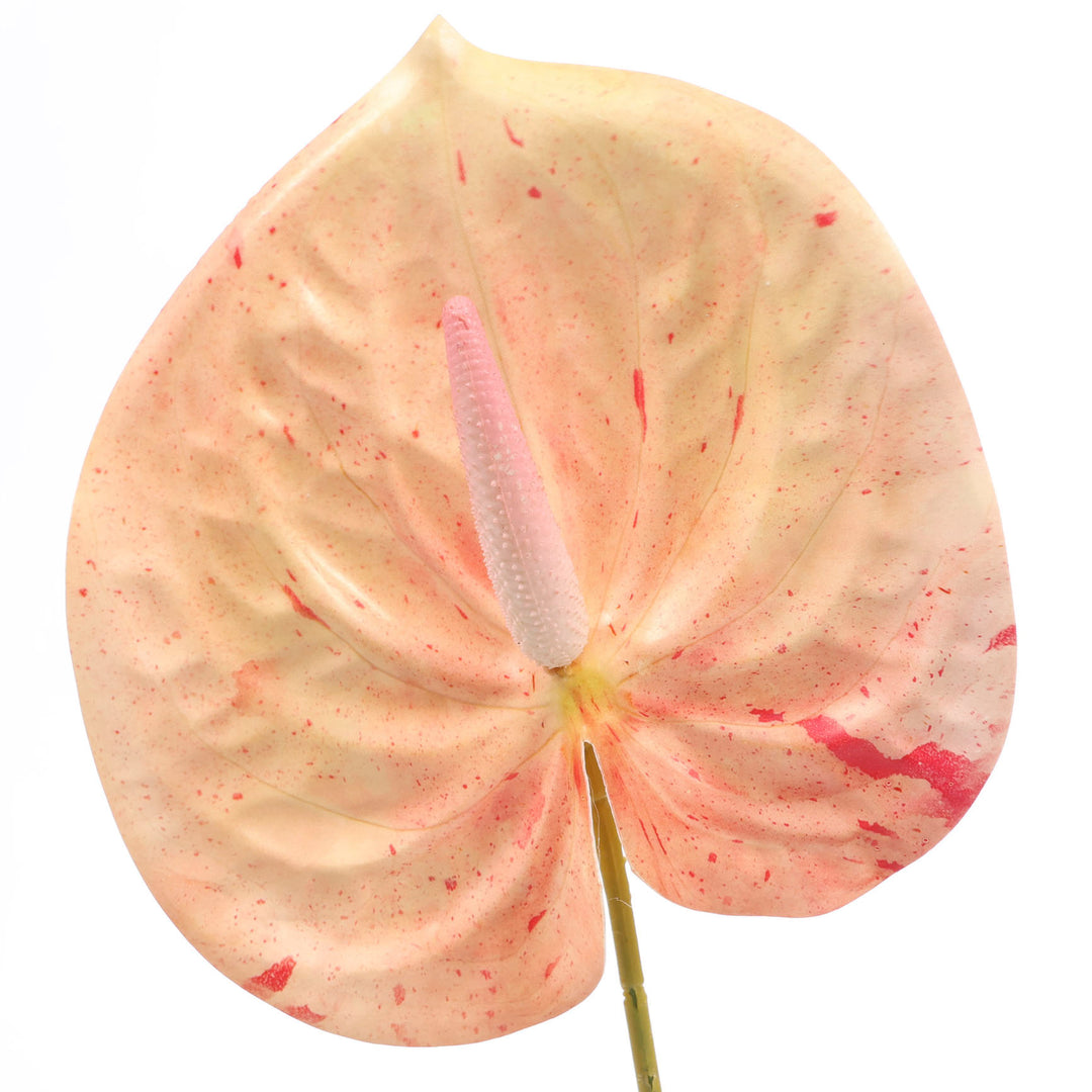 Artificial Anthurium Stem - Peach close up 1