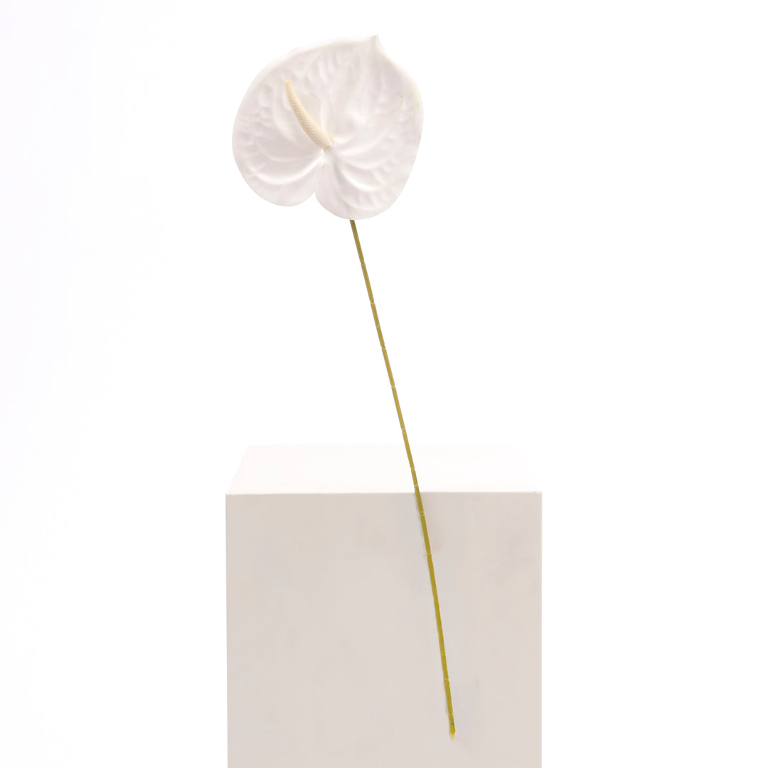 Artificial Anthurium Stem - White full product