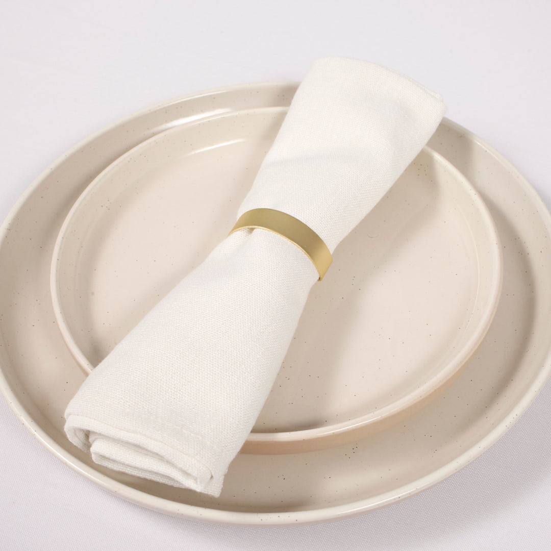 Arched Napkin Ring - Matte Gold in setting