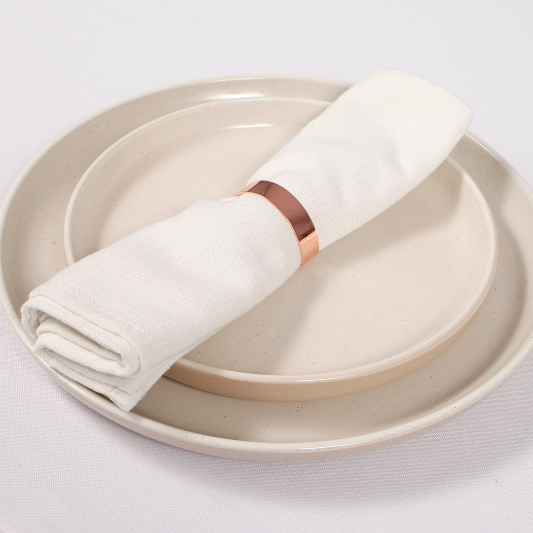 Arched Napkin Ring - Metallic Rose Gold in setting