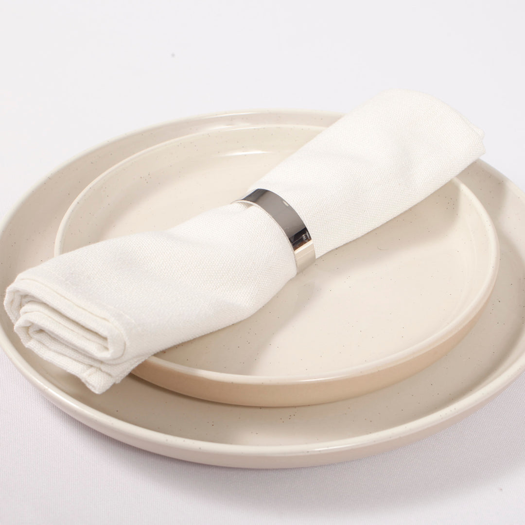 Arched Napkin Ring - Metallic Silver in setting