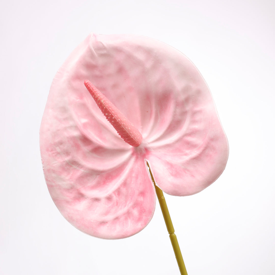 Artificial Anthurium Stem - Pink close up detail