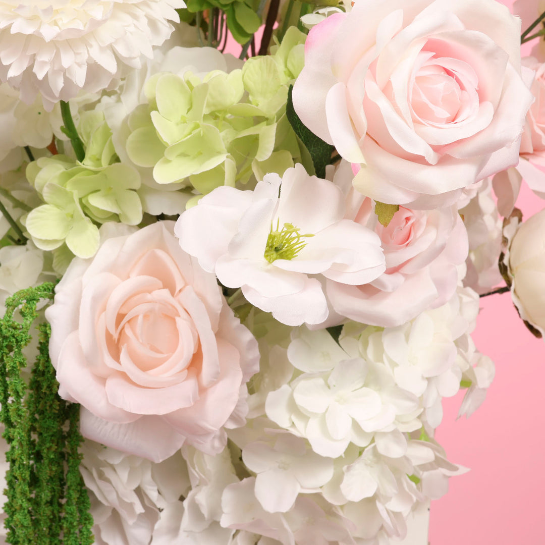 Artificial Flower Arrangement - Light Pink close up 4