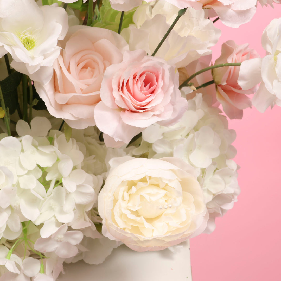 Artificial Flower Arrangement - Light Pink close up 5
