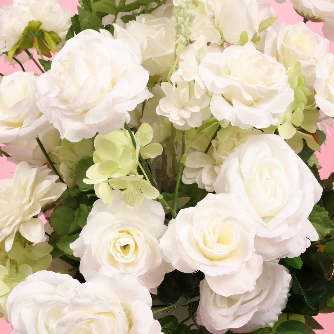 Artificial Flower Arrangement - White close up 2