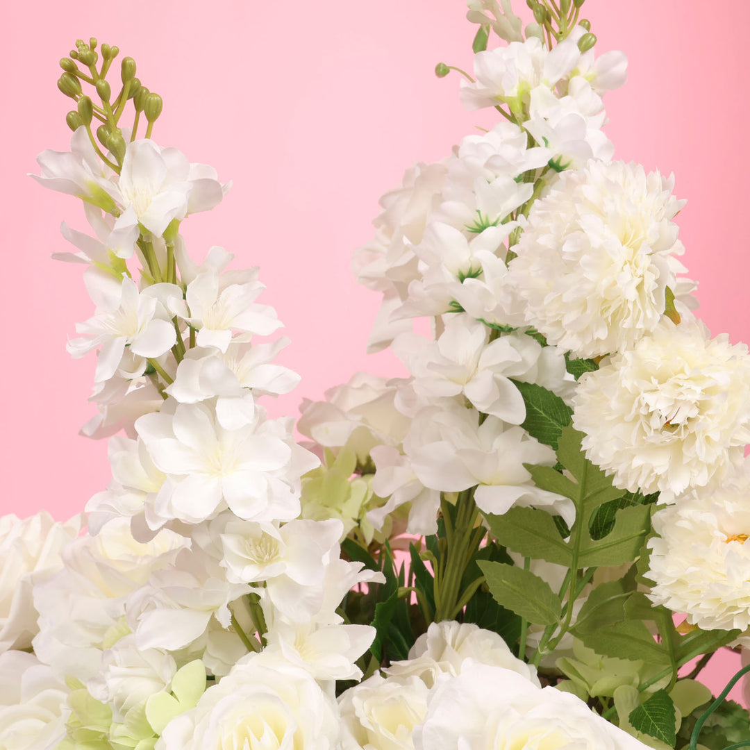 Artificial Flower Arrangement - White close up 3