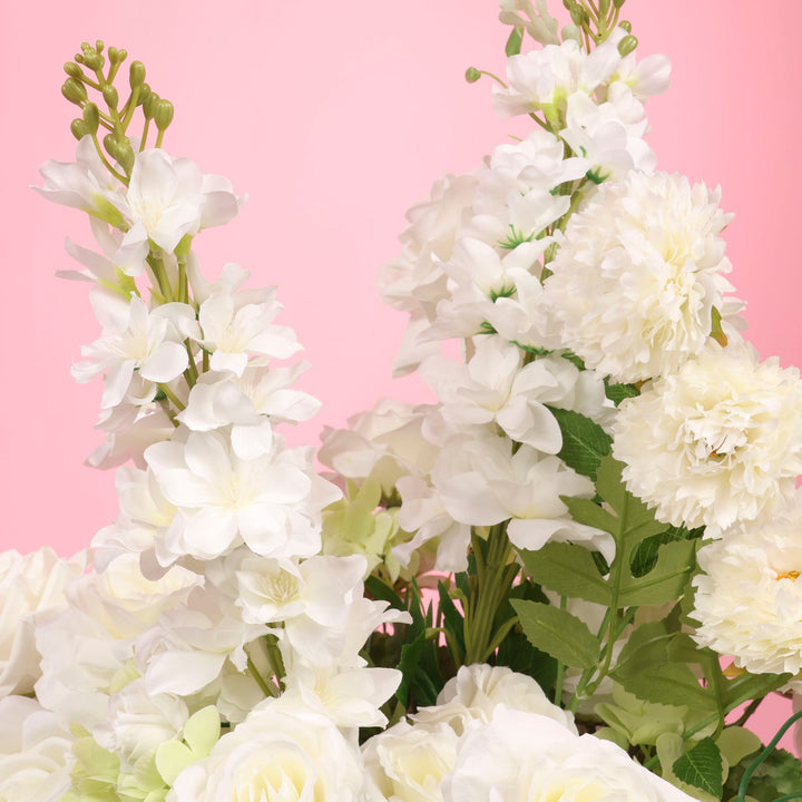 Artificial Flower Arrangement - White close up 3
