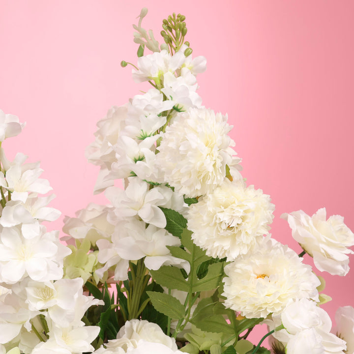 Artificial Flower Arrangement - White close up 4