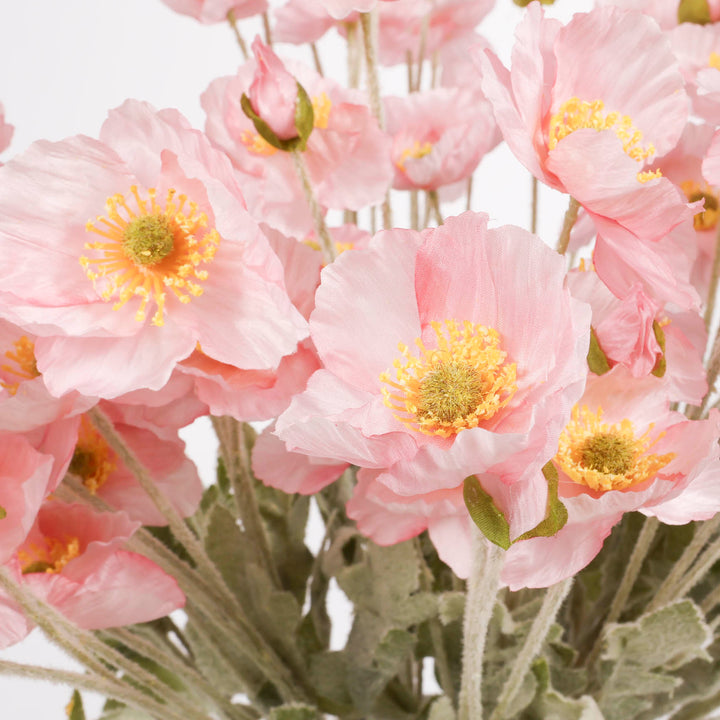 Artificial Poppy - Light Pink flower close up