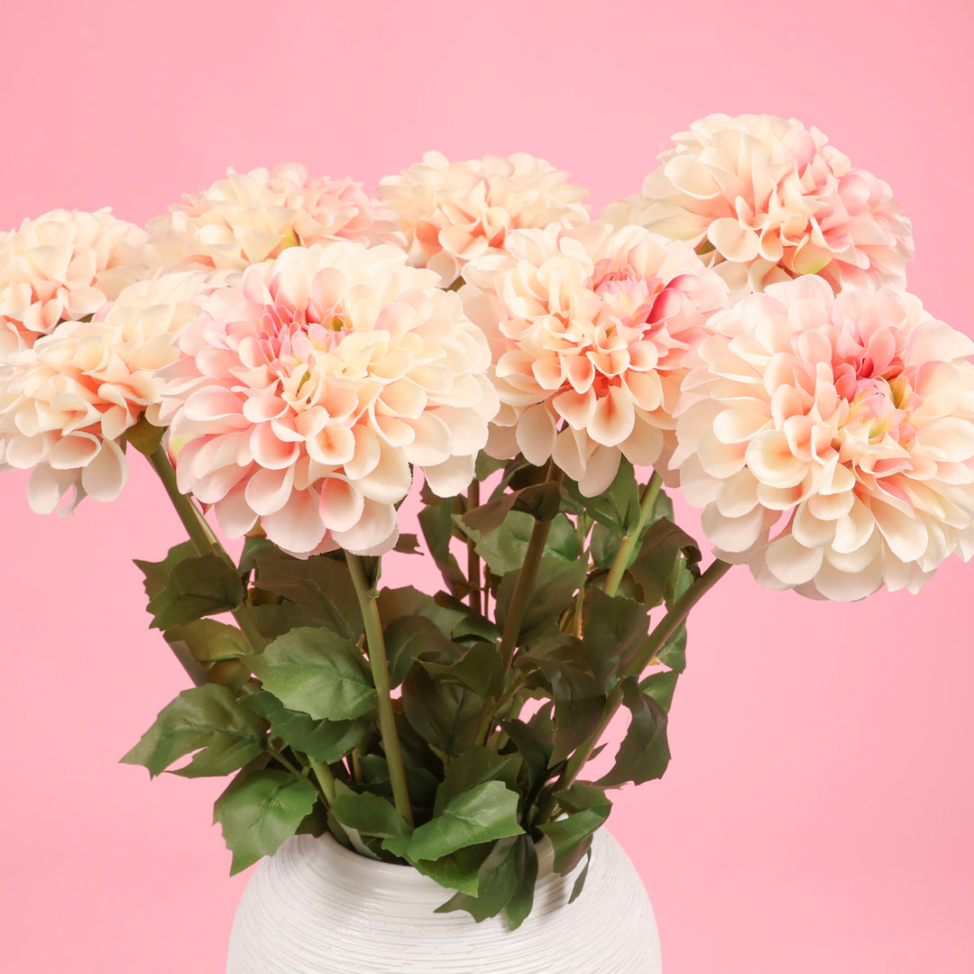 Artificial Real Touch Dahlia - Light Pink bundle close up