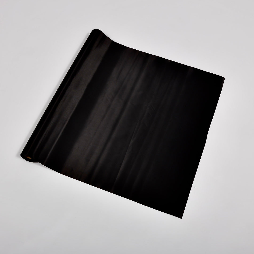 BLACK SATIN FABRIC ROLL