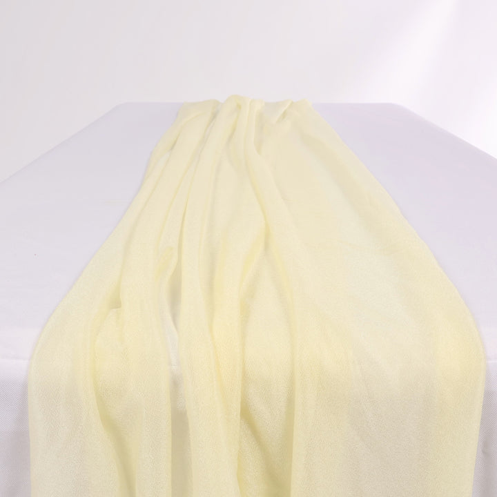 Sheer Stretch Crepe Chiffon Chair Sashes - Ivory