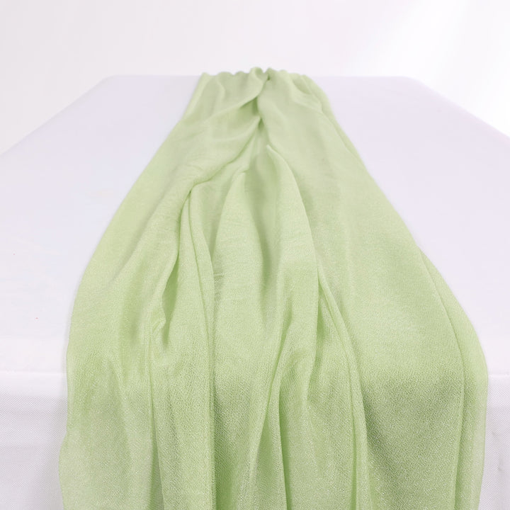 Sheer Stretch Crepe Chiffon Chair Sashes - Sage