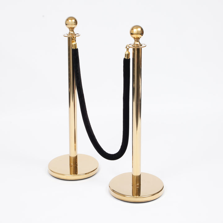 Bollard / Stanchion Pole & Base - Gold