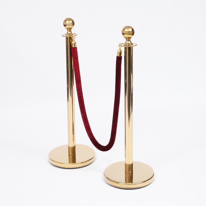 Bollard / Stanchion Pole & Base - Gold