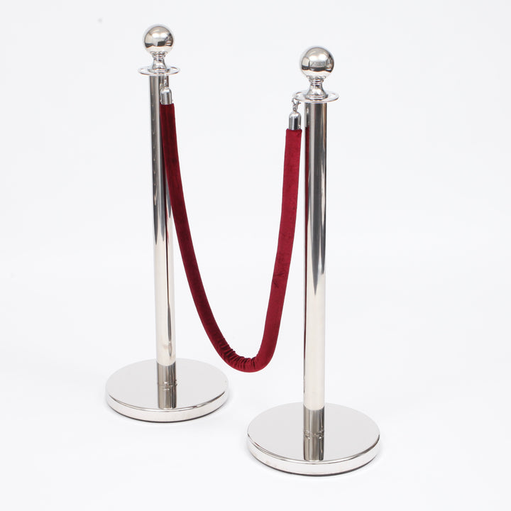 Bollard / Stanchion Pole & Base - Silver