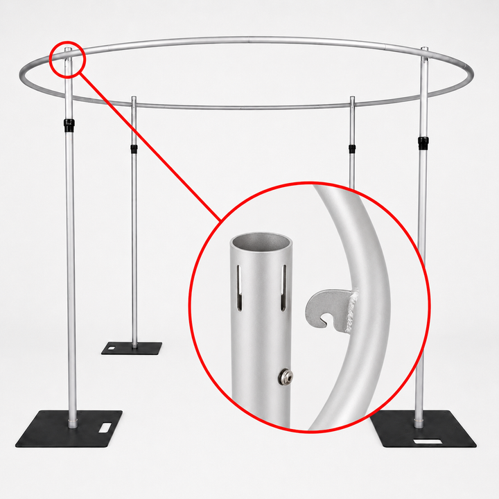 Circle Crossbar for Backdrop Stand - Pipe and Drape (3m Diameter)