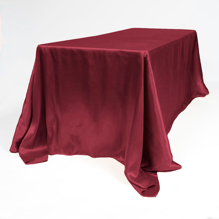 Satin Rectangle Tablecloth - Burgundy (220x330cm)