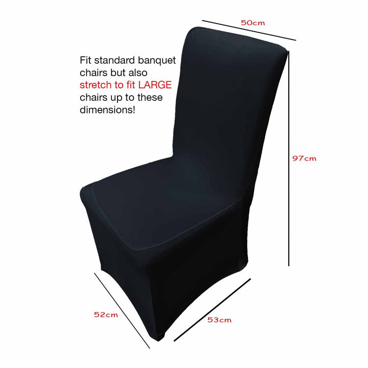 Lycra Dining Chair Covers (Toppers) - Dark Grey