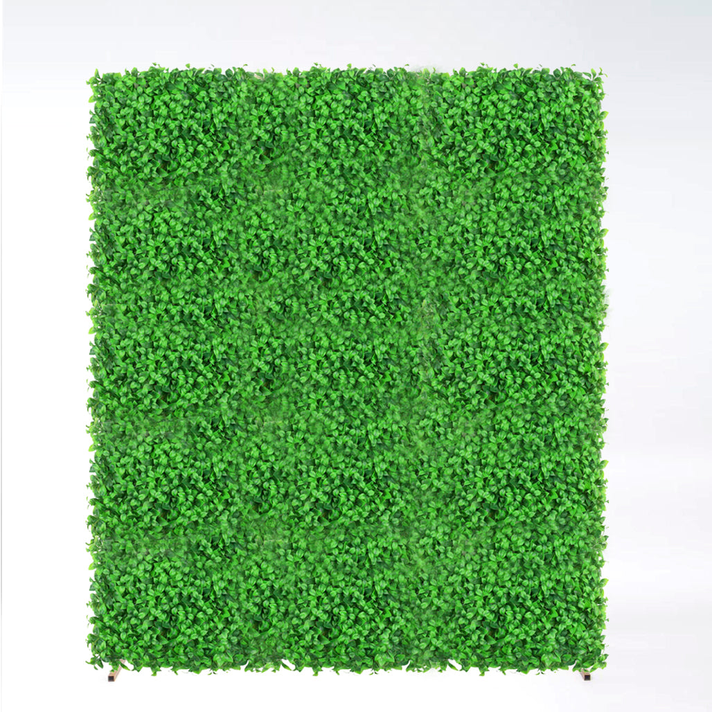 Box Hedge Greenery Wall + Gold Mesh Frame Freestanding Package - (2m x 1.8m)