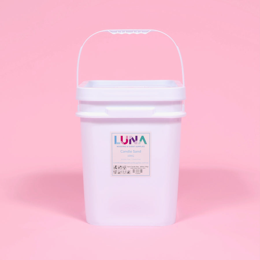 Sand Candle Wax - White, 10kg tub with handle