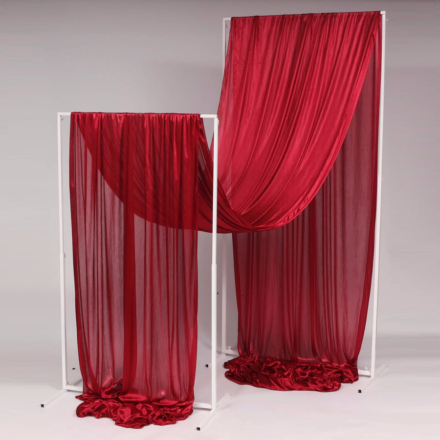 Ceiling Drape Ice Silk Satin - Burgundy (10m)