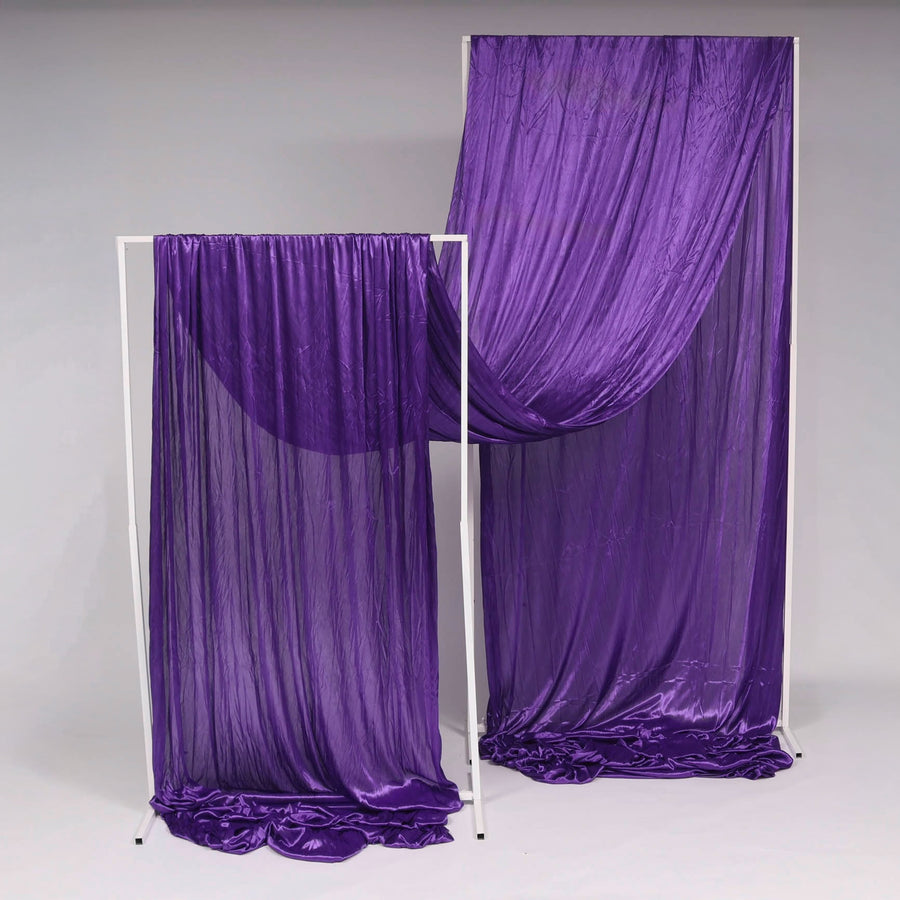 Ceiling Drape Ice Silk Satin - Purple (10m)