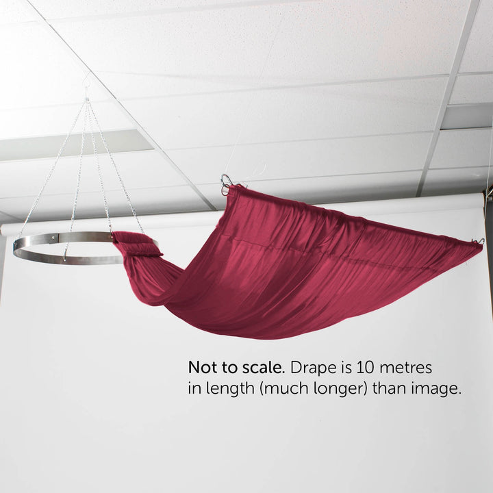 Ceiling Drape Ice Silk Satin - Burgundy (10m)