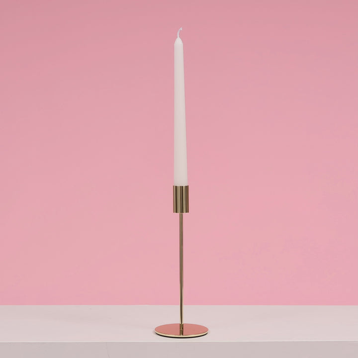 Taper Candle Holders Modern Straight Style - Gold (23cm)