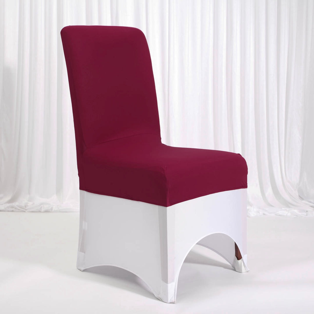 Lycra Dining Chair Covers (Toppers) - Burgundy Wine Red