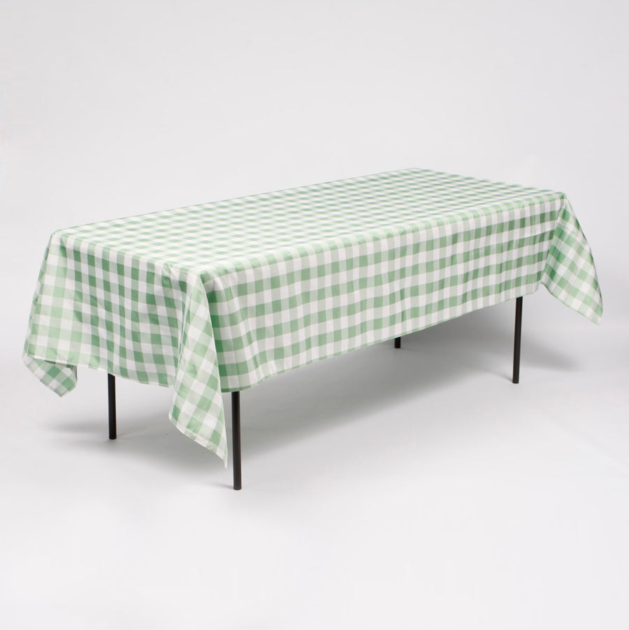 Green Checkered Tablecloth (153x259cm)