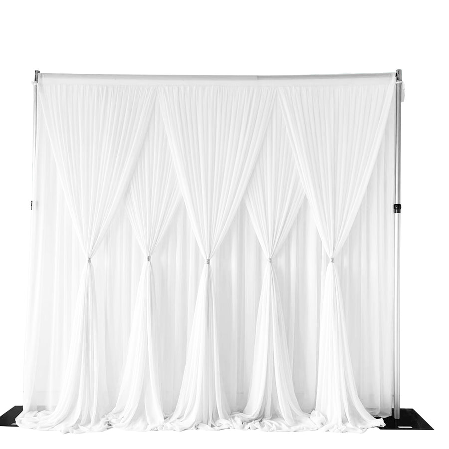 duel layered chiffon backdrop - white chiffon panels