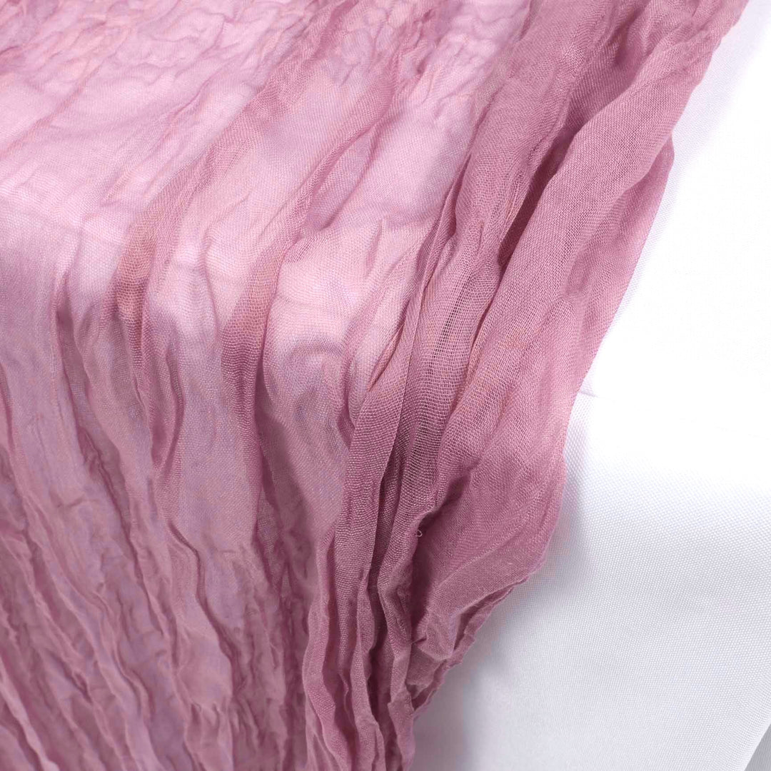 Cheesecloth Table Runner - Mauve