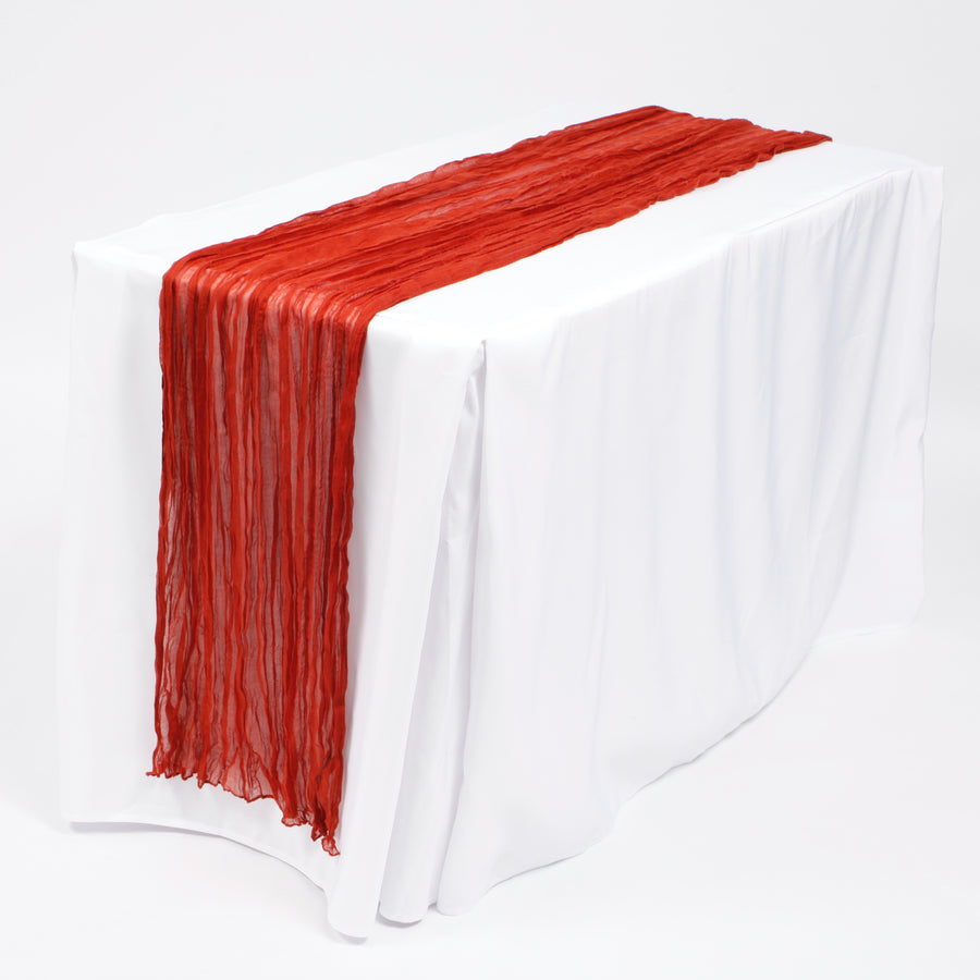 Cheesecloth Table Runner - Rust