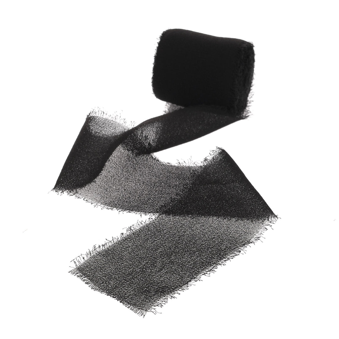 Chiffon Ribbon - Black (4cmx4.5m)