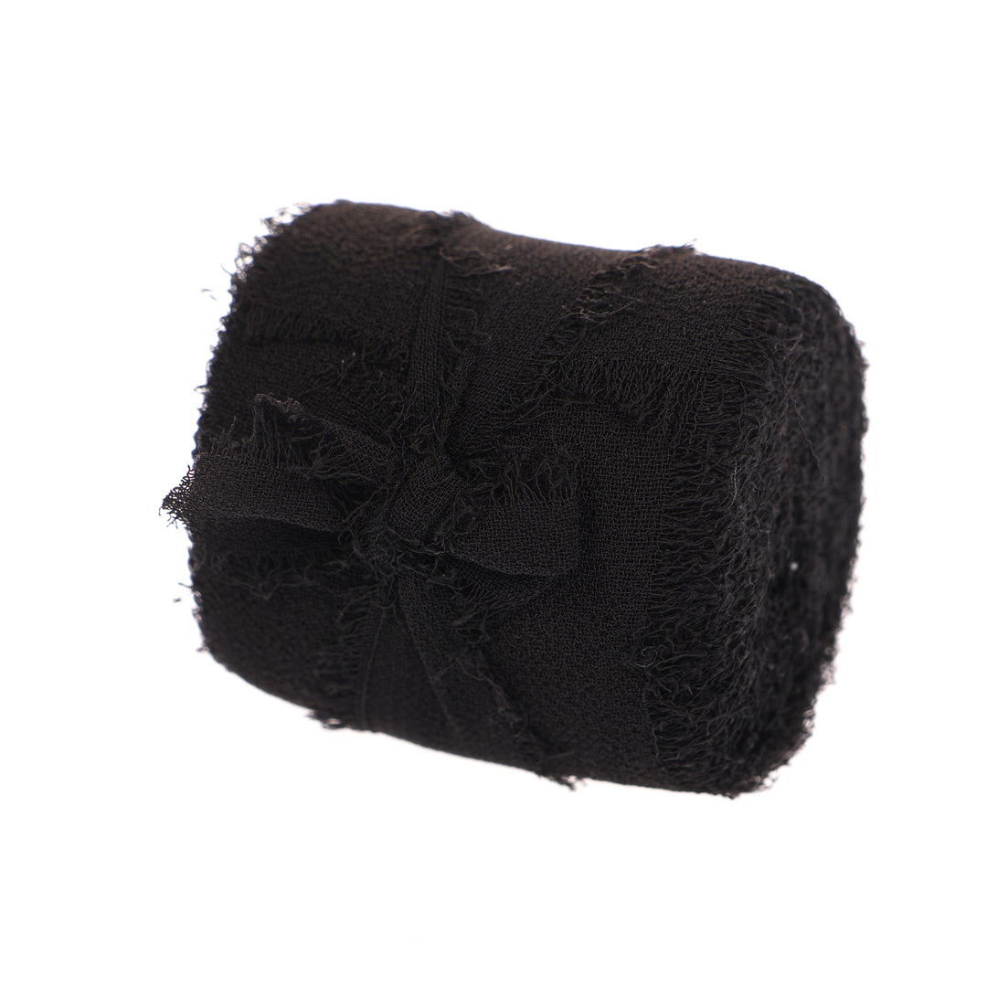 Chiffon Ribbon - Black (4cmx4.5m)