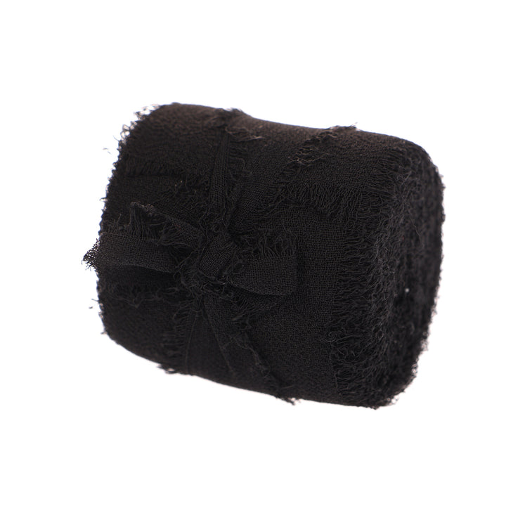 Chiffon Ribbon - Black (4cmx4.5m)