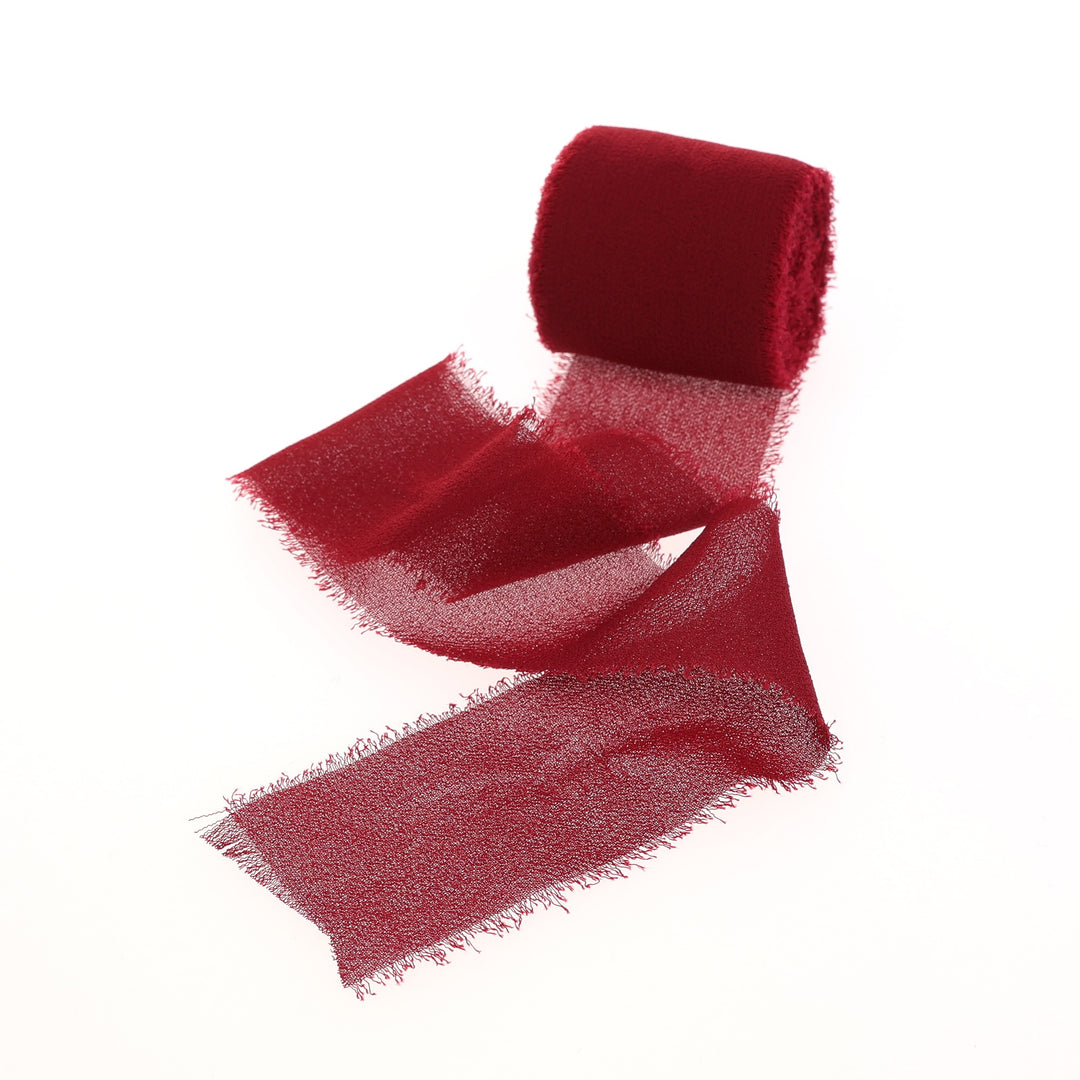Chiffon Ribbon - Burgundy (4cmx4.5m)