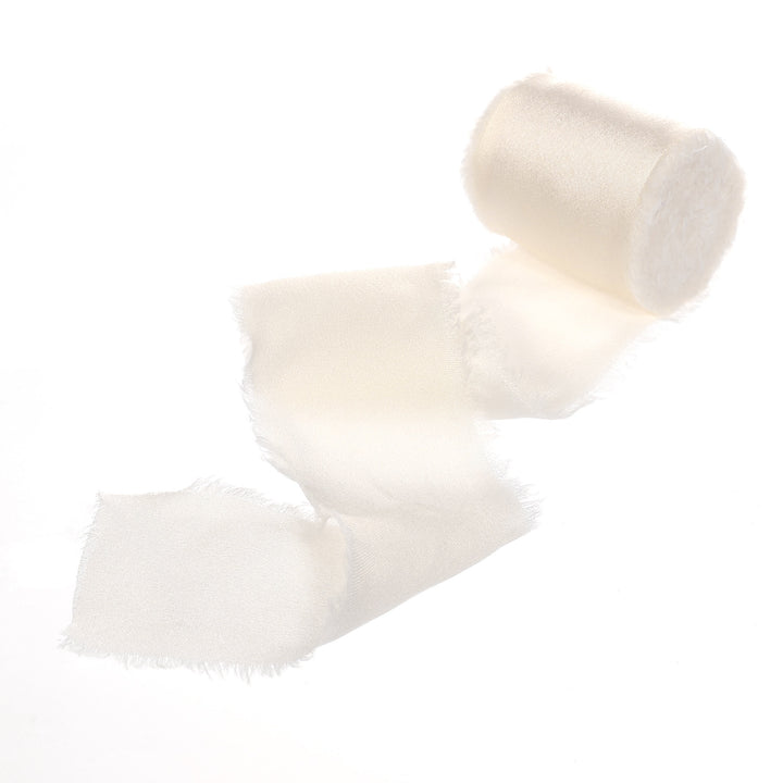 Silk Chiffon Ribbon - Ivory (4cmx4.5m)