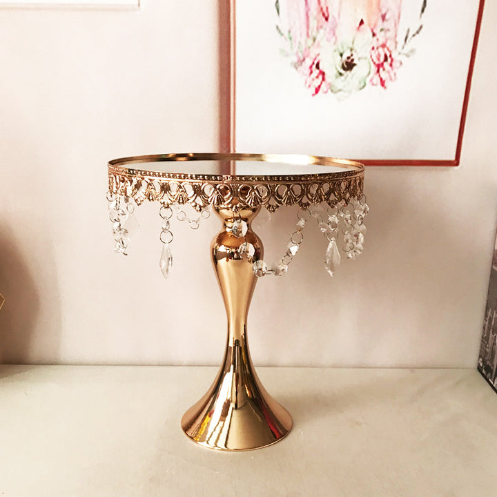 Cake Stand Set - Vintage Bead - Rose Gold (3pc) 25cm wide top x 29cm tall
 medium stand