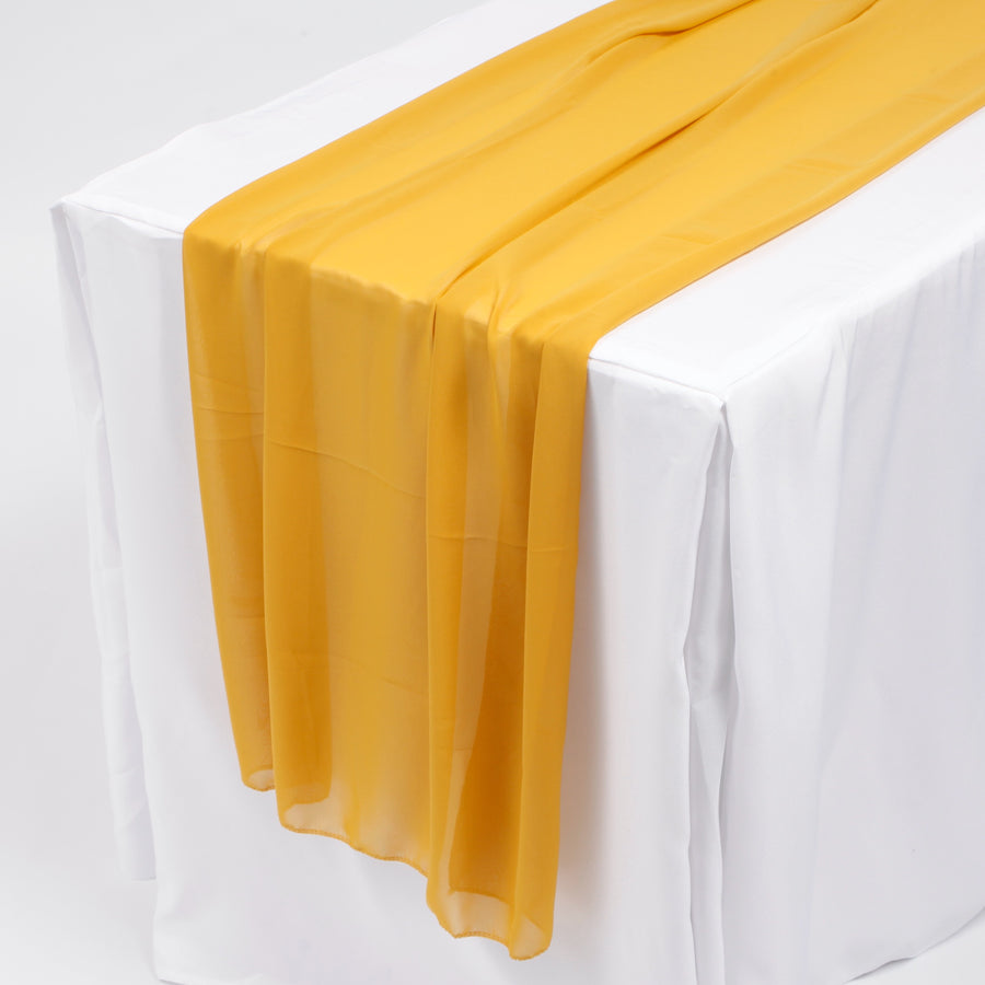 Chiffon Table Runner - Gold - 70x300cm