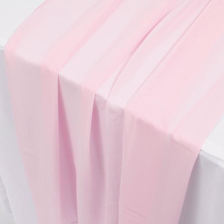 Chiffon Fabric - Light Pink (1.5x10m) as runner