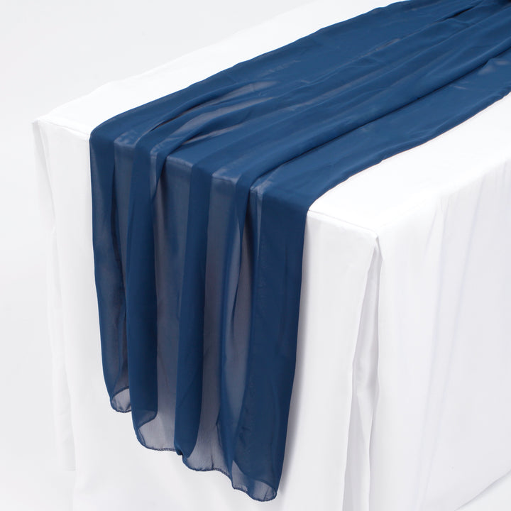 Chiffon Table Runner - Navy - 70x300cm