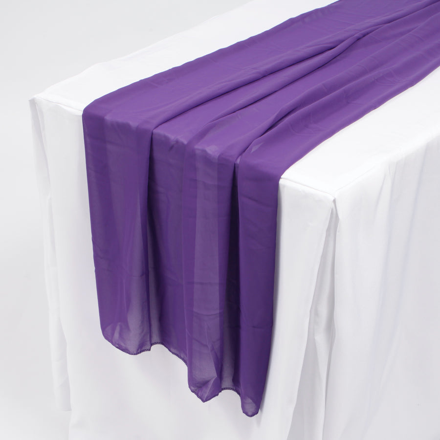 Chiffon Table Runner - Purple - 70x300cm