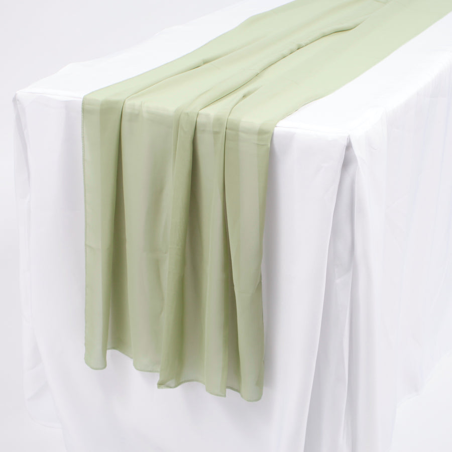 Chiffon Table Runner - Sage - 70x300cm