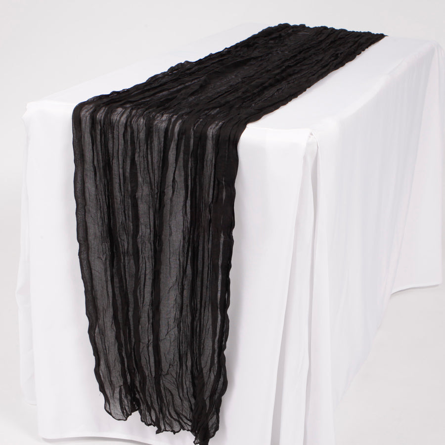 Cheesecloth Table Runner - Black