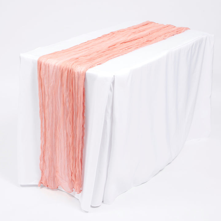Cheesecloth Table Runner - Blush