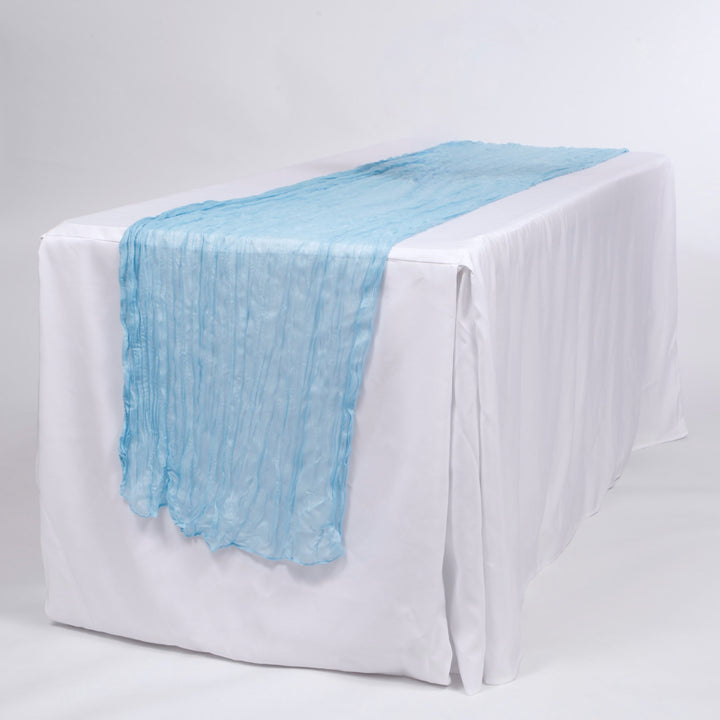 Cheesecloth Table Runner - Light Blue