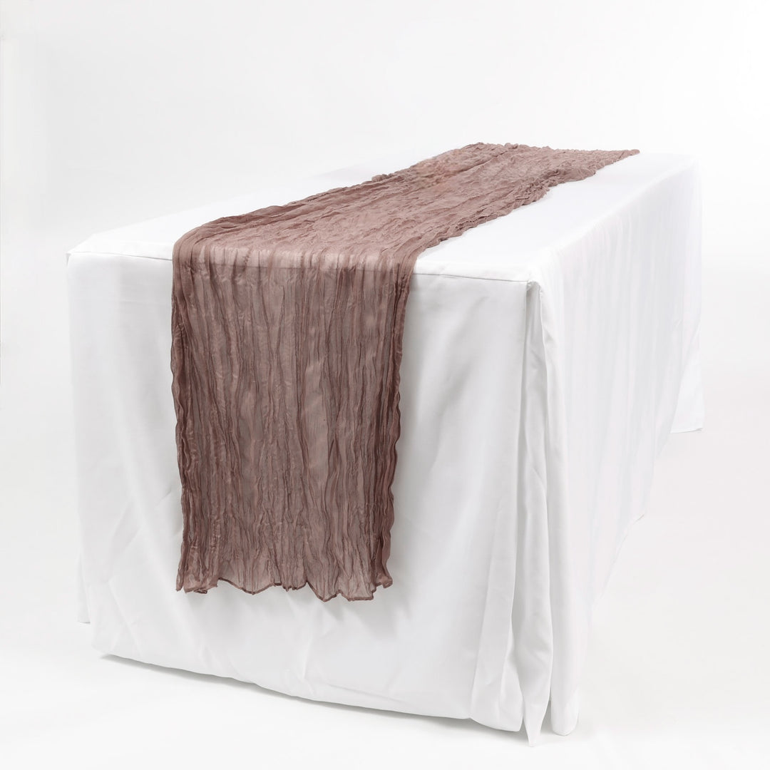 Cheesecloth Table Runner - Mocha